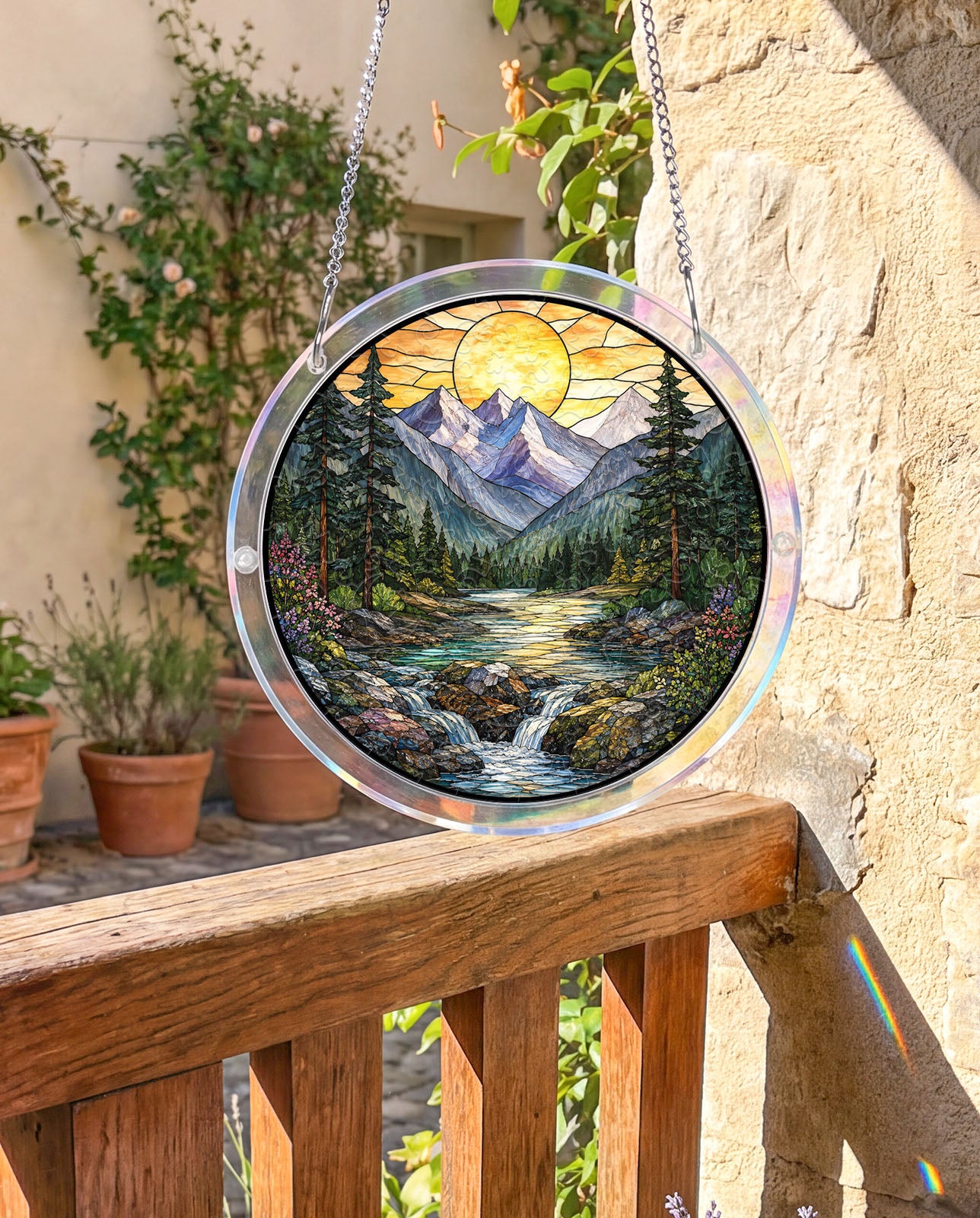Acryl-Puzzle-Sonnenfänger – Goldenes Tal
