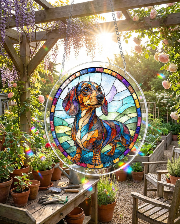 Acrylic Jigsaw Puzzle Suncatcher - Dachshund
