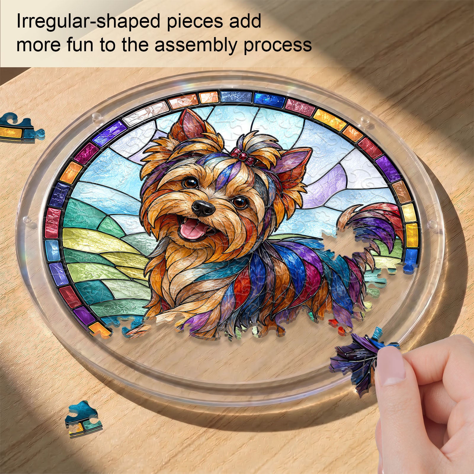 Acrylic Jigsaw Puzzle Suncatcher - Yorkshire Terrier