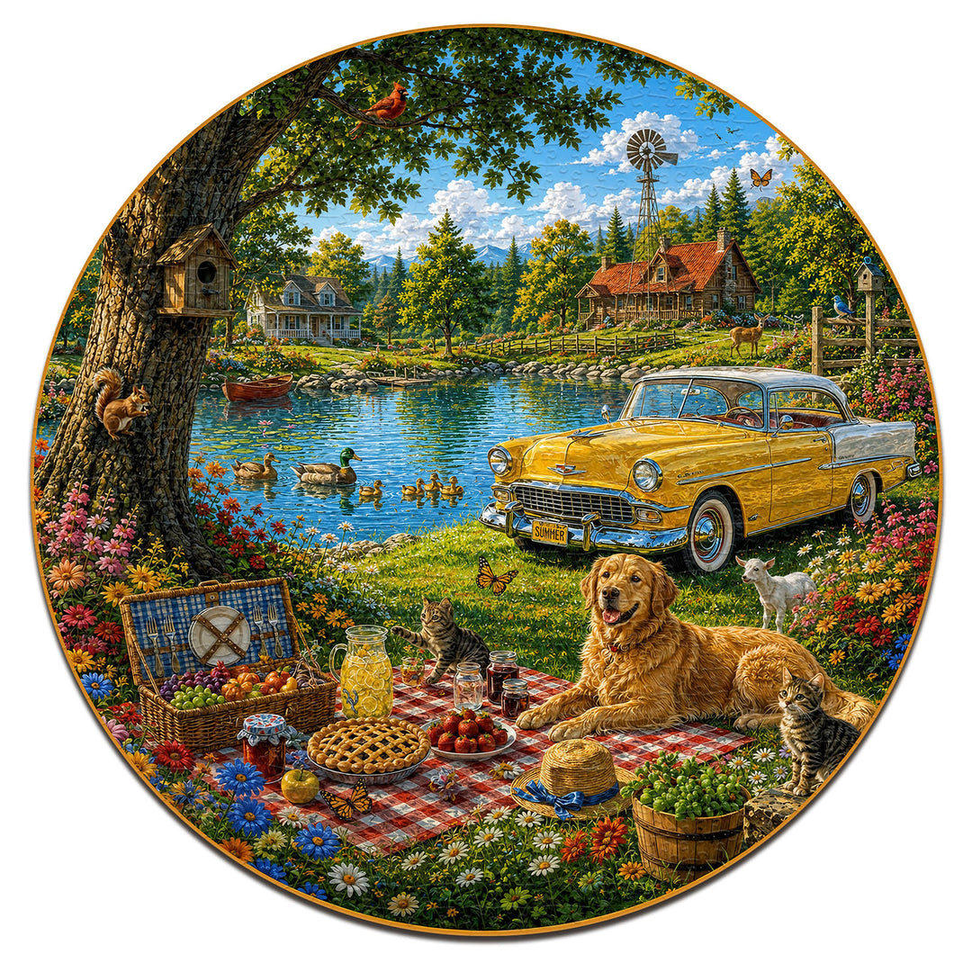 Picnic by the Lake 1000 Piece Puzzle