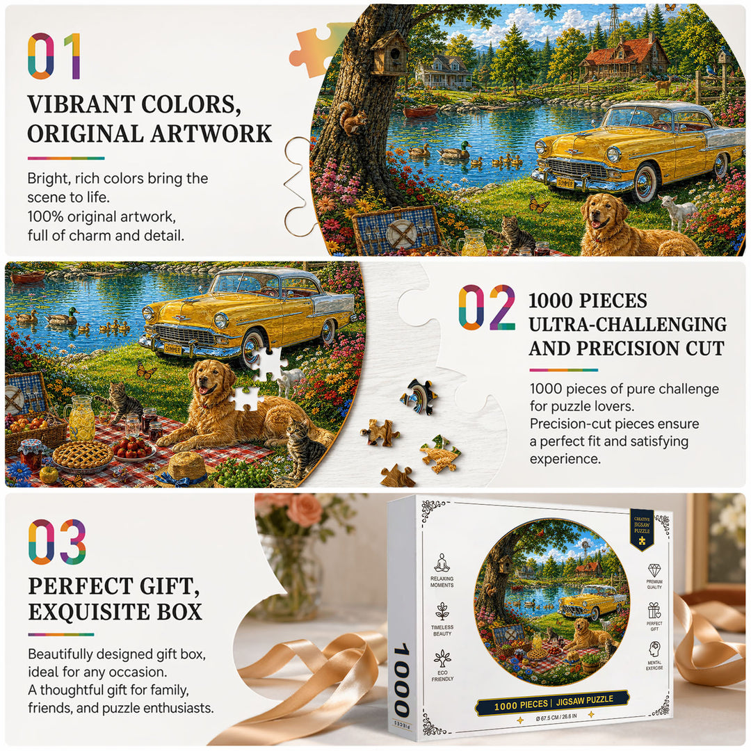 Picnic by the Lake 1000 Piece Puzzle