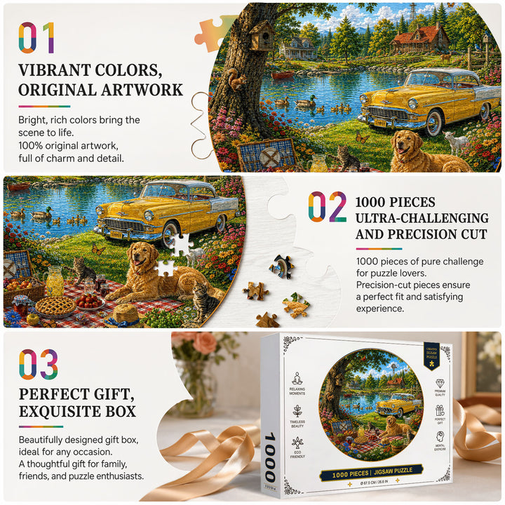 Picnic by the Lake 1000 Piece Puzzle