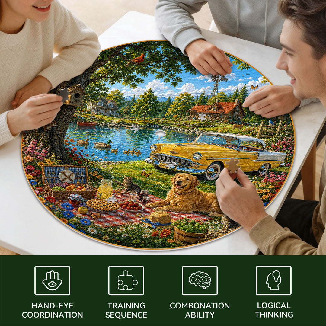 Picnic by the Lake 1000 Piece Puzzle