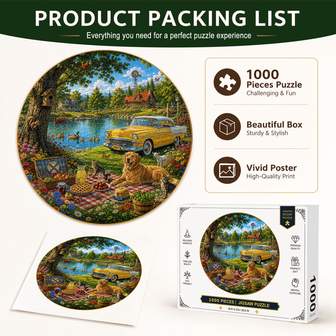 Picnic by the Lake 1000 Piece Puzzle
