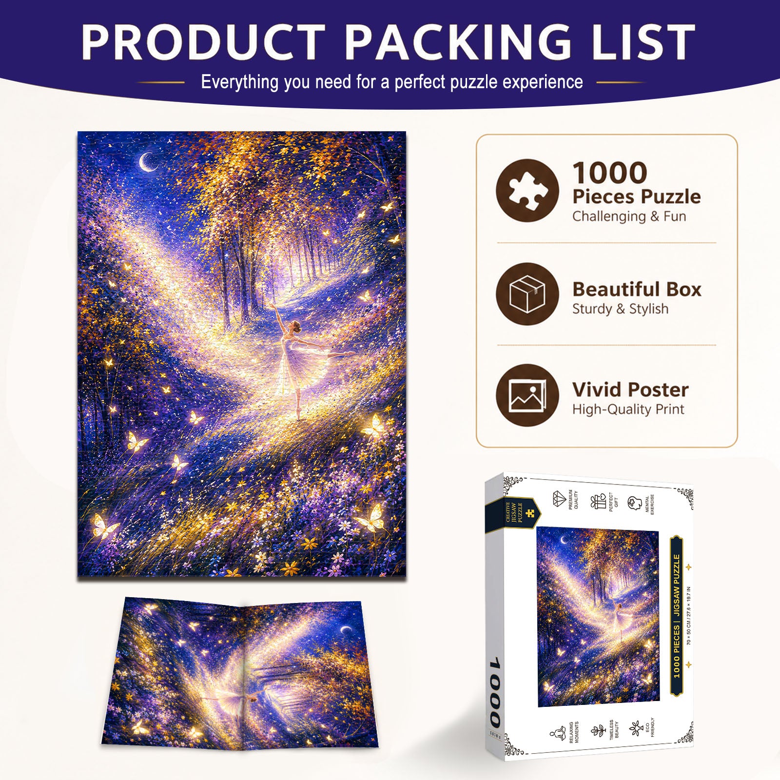 Violet Starlight 1000 Piece Puzzle