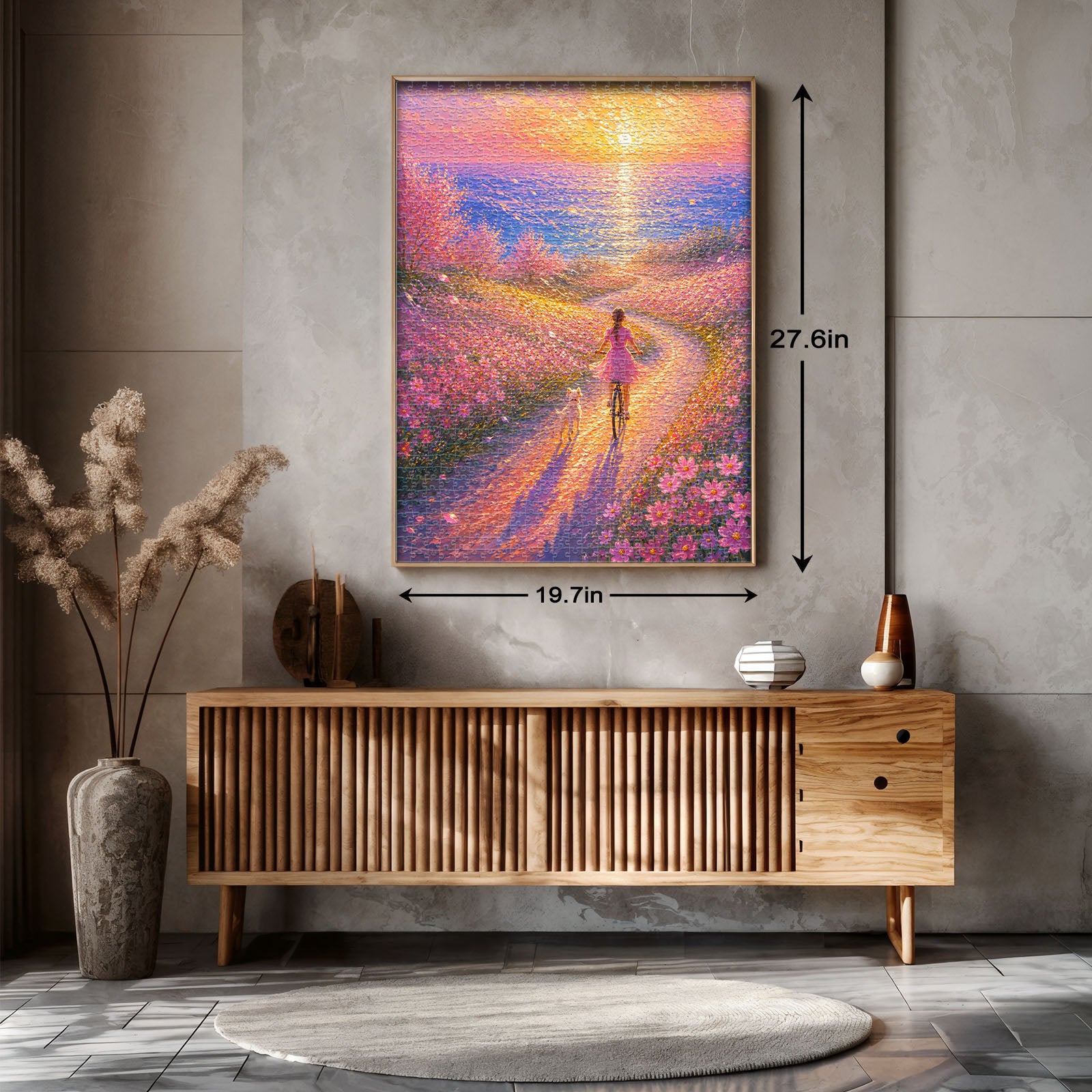 Pink Blossom Path 1000 Piece Puzzle