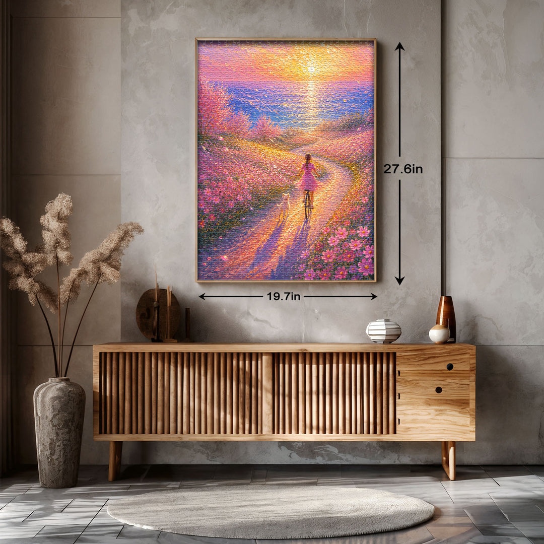 Pink Blossom Path 1000 Piece Puzzle