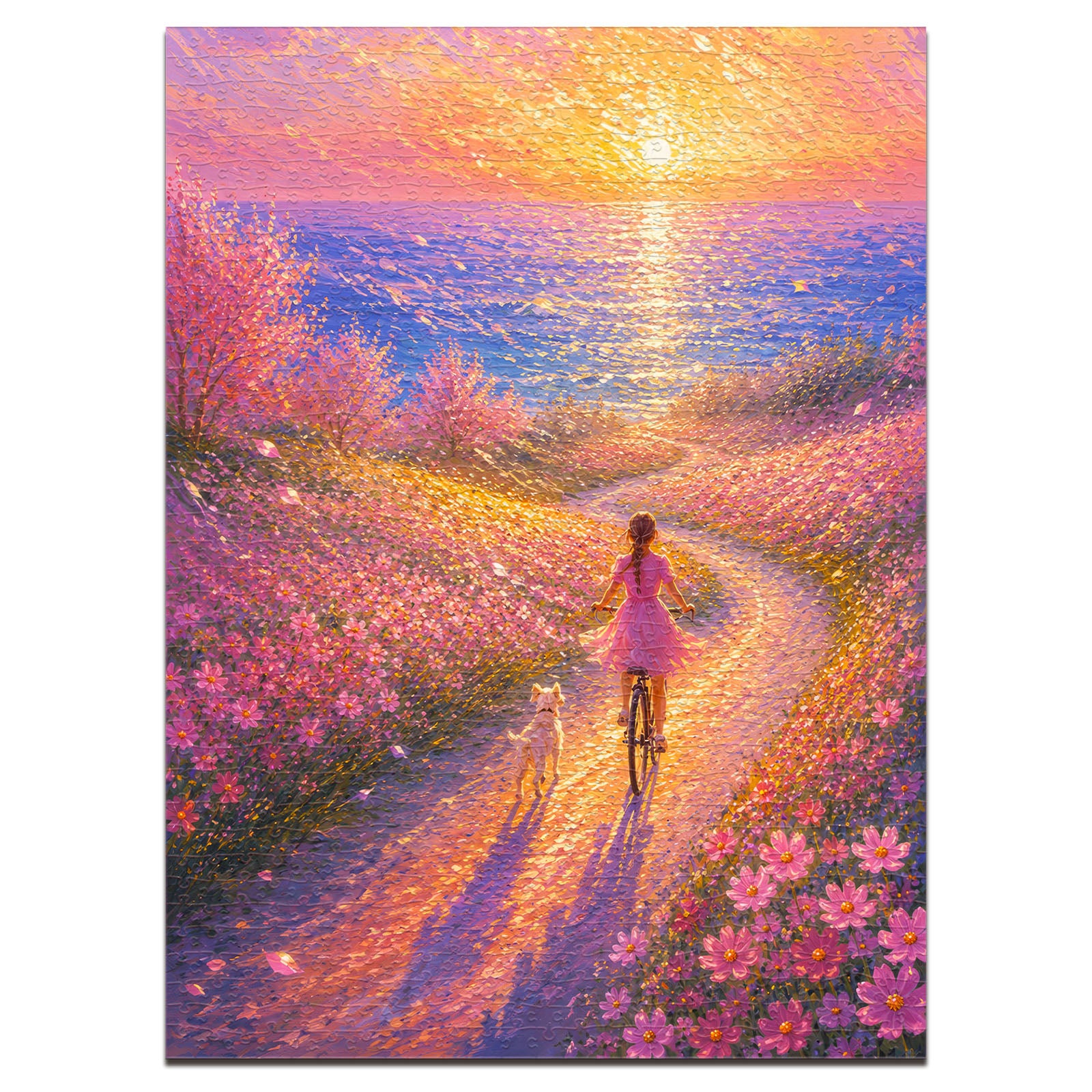 Pink Blossom Path 1000 Piece Puzzle