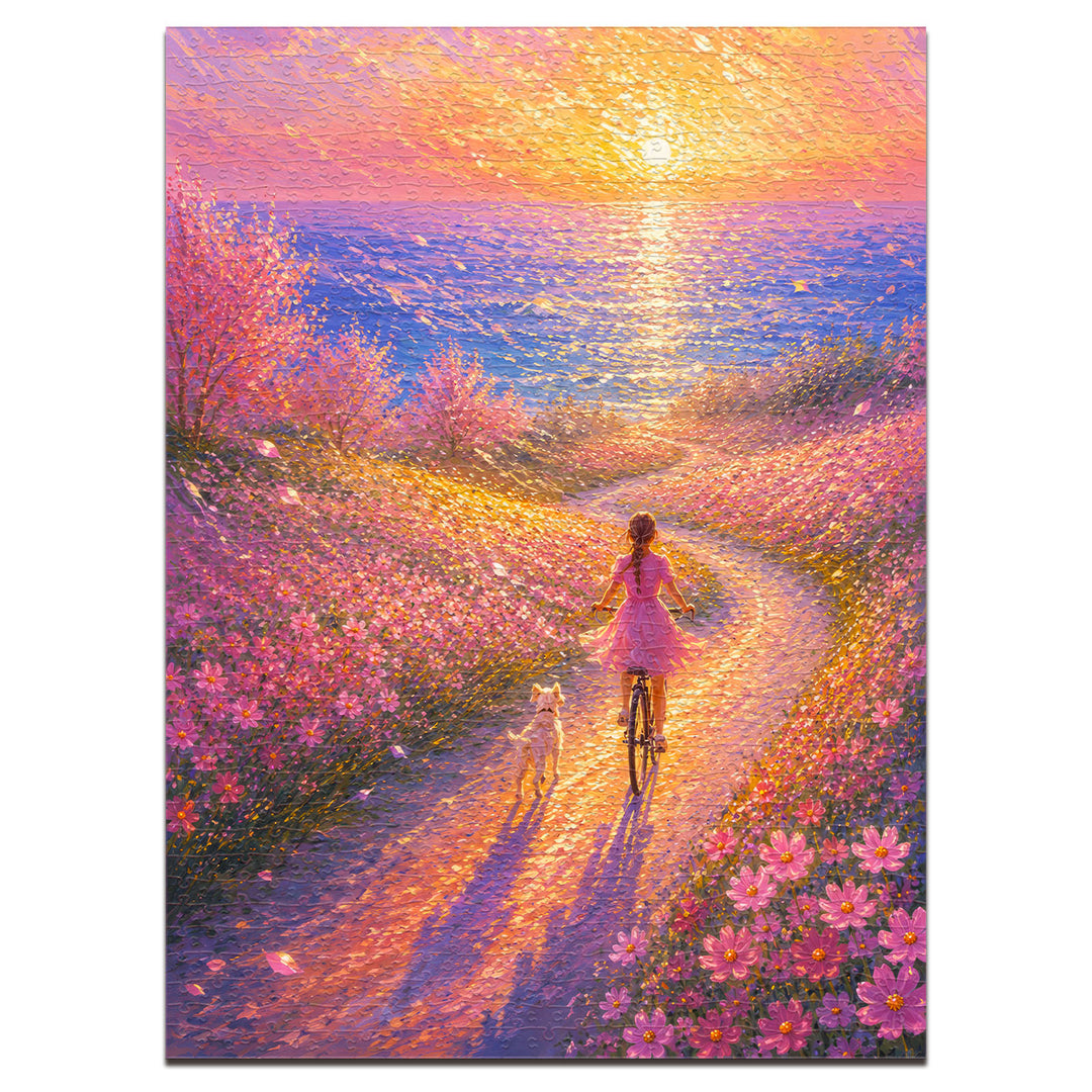 Pink Blossom Path 1000 Piece Puzzle