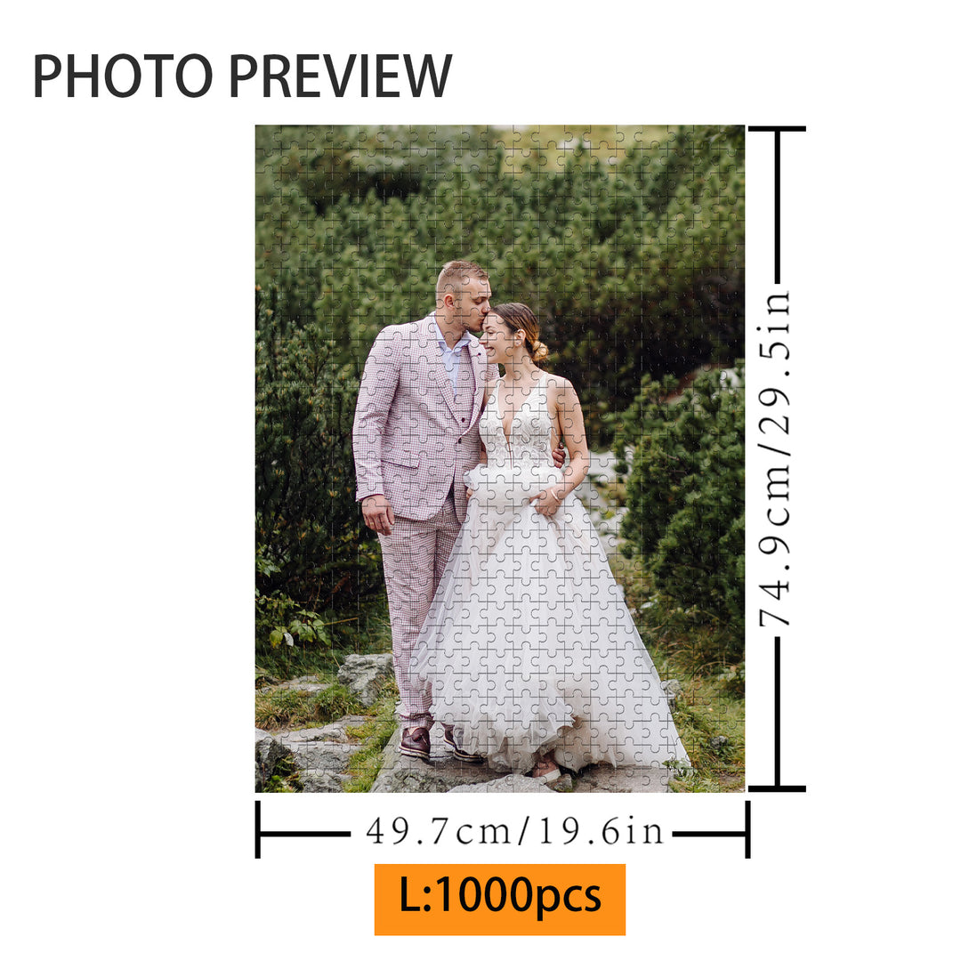 500/1000 Pieces Personalized Wedding & Anniversary Photo Puzzles