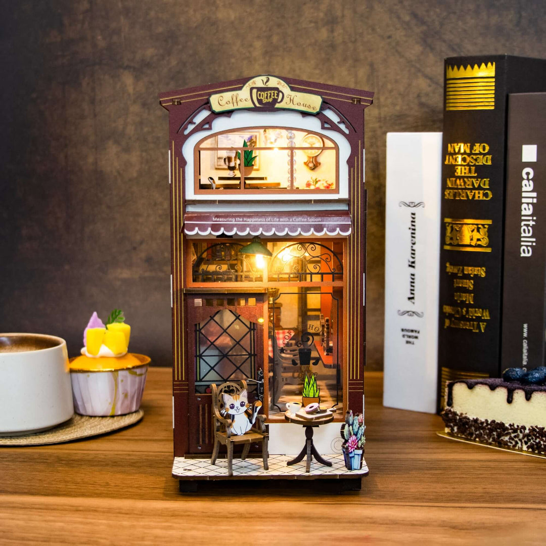 DIY Book Nook Kit,3D Wooden Puzzle