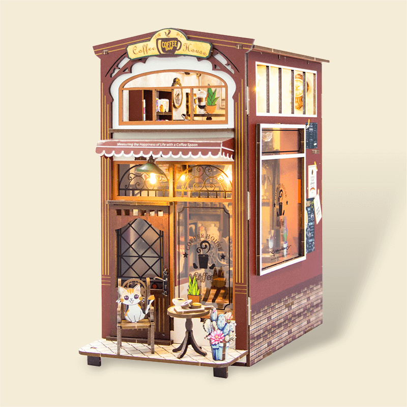 DIY Book Nook Kit,3D Wooden Puzzle