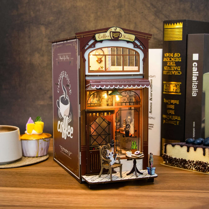 DIY Book Nook Kit,3D Wooden Puzzle