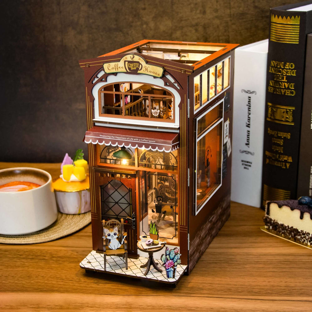 DIY Book Nook Kit,3D Wooden Puzzle