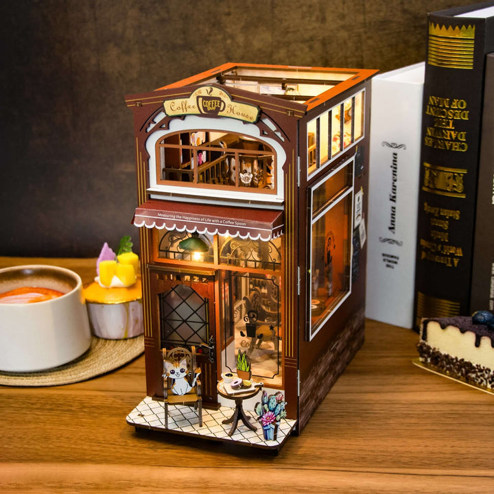 DIY Book Nook Kit,3D Wooden Puzzle