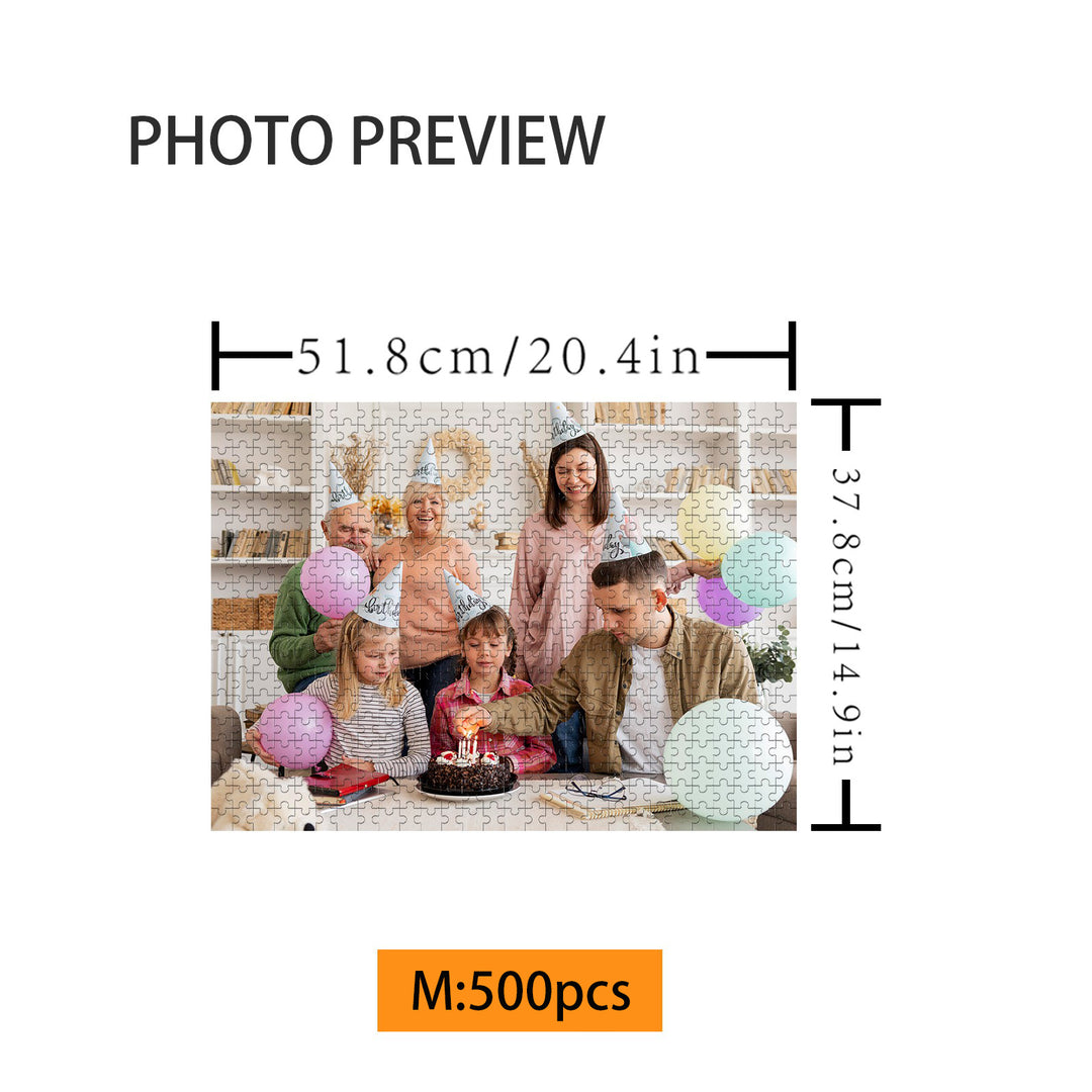 500/1000-piece Custom Birthday Photo Jigsaw Puzzle