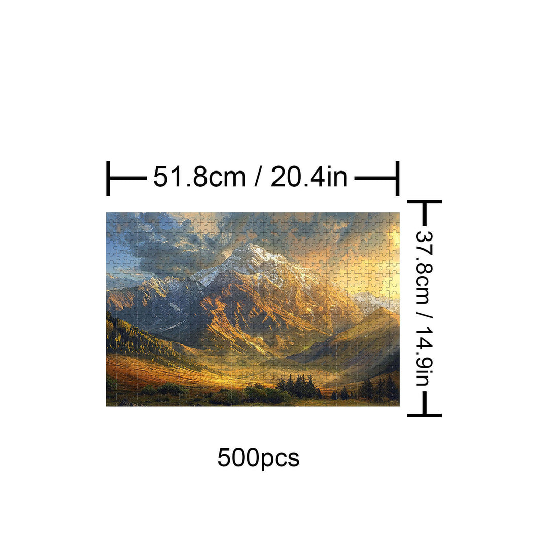 Sunset Mountains 500 / 1000 Piece Puzzle