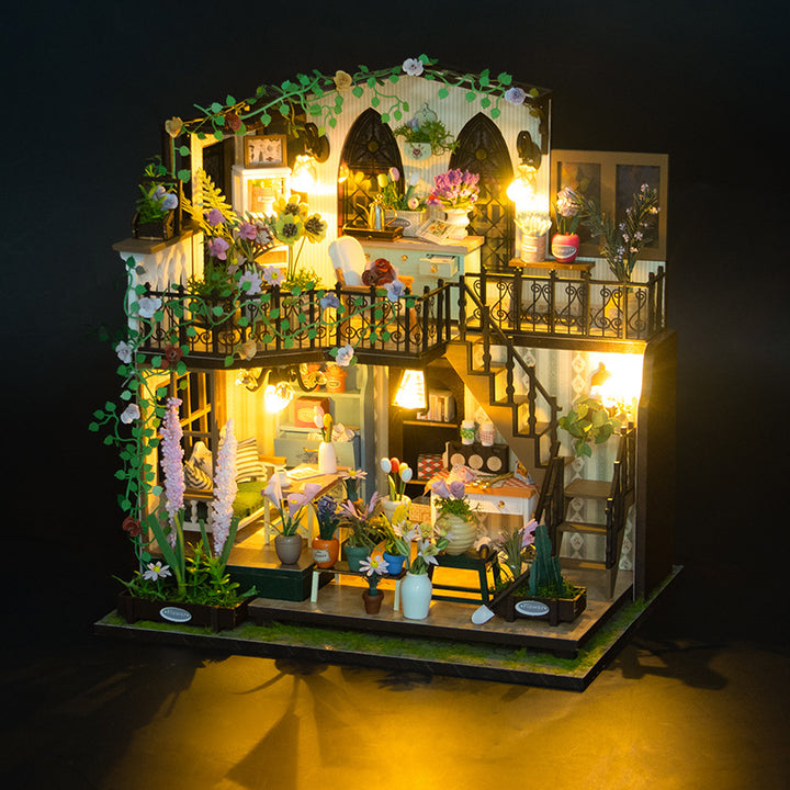 Daisy's Flower Room - DIY Dollhouse Kit,3D Wooden Puzzle