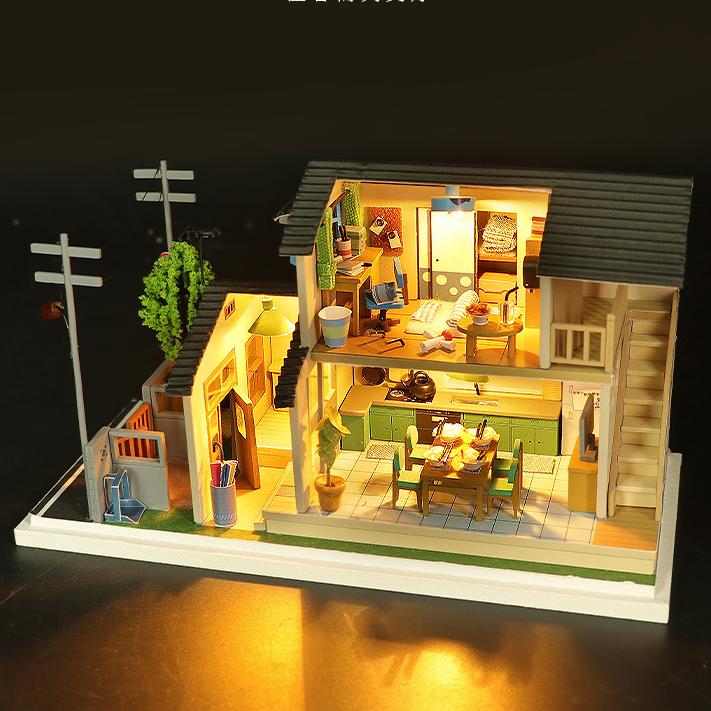 Japanese-style House - DIY Dollhouse Kit,3D Wooden Puzzle