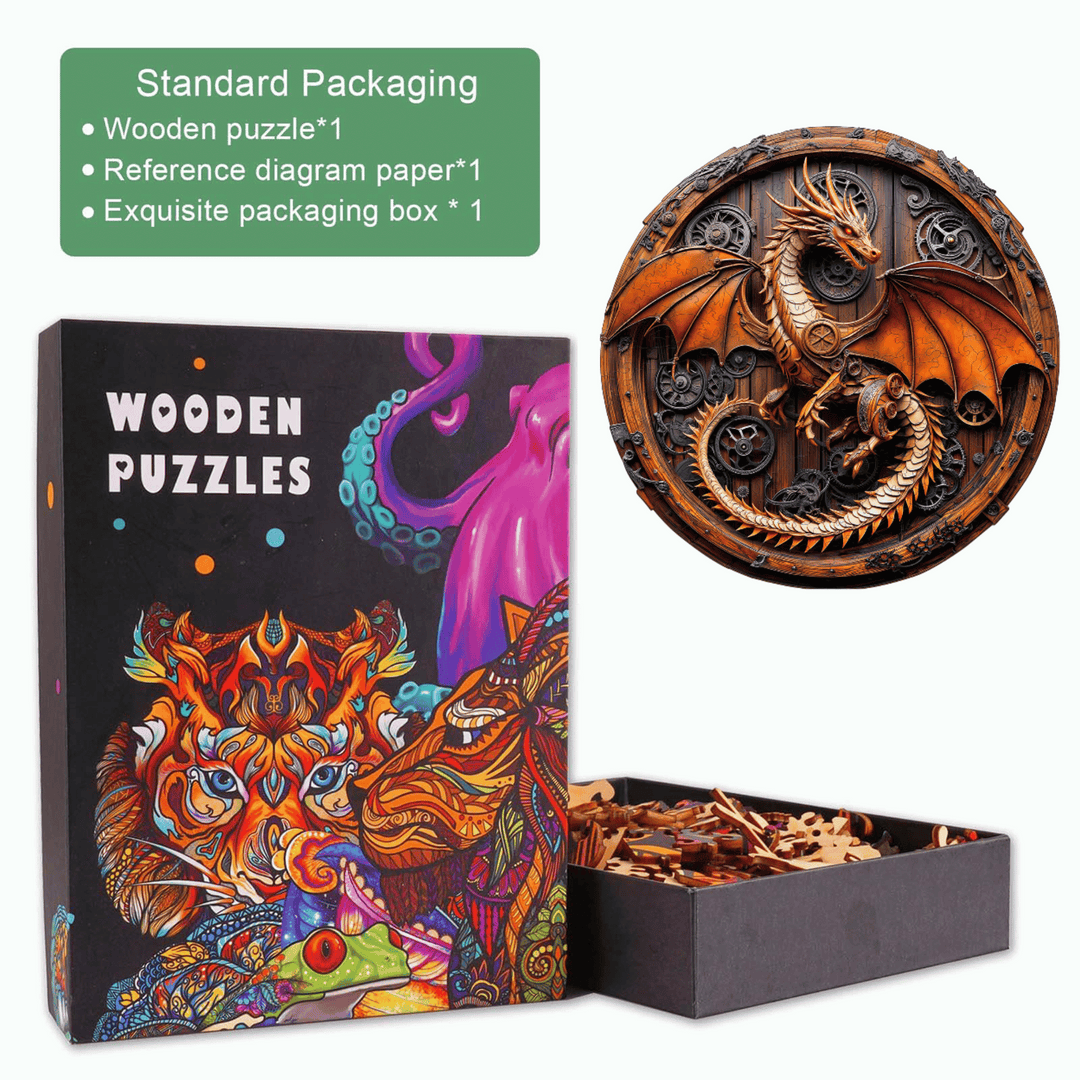 3D Mechanischer Drache-1 Holzpuzzle