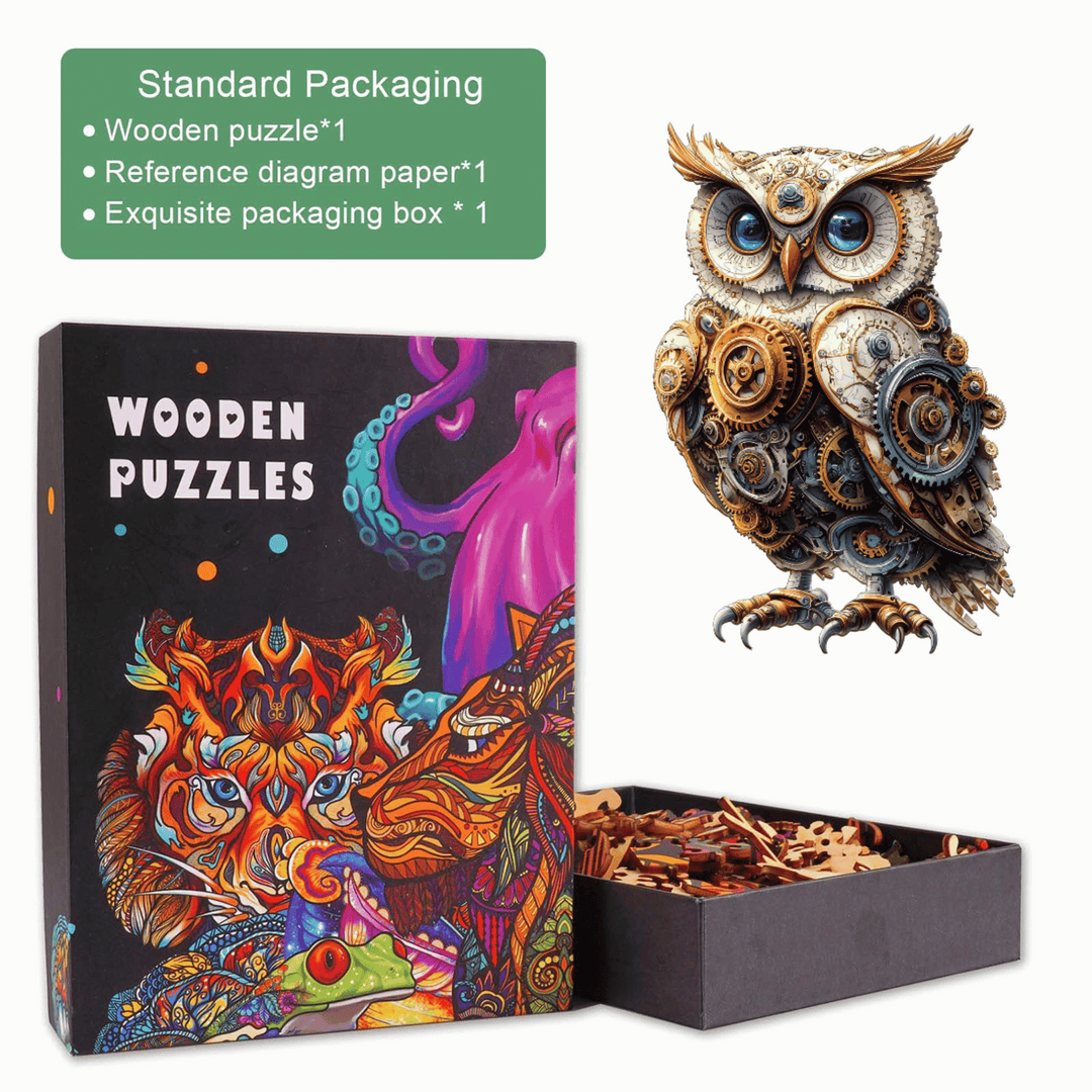 Mechanical Owl Wooden Jigsaw Puzzle