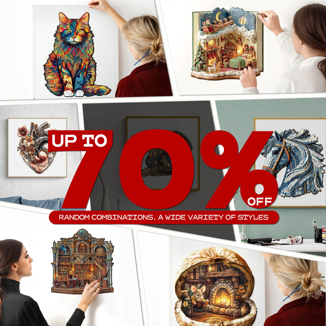 Random Different Styles of Wooden Puzzles