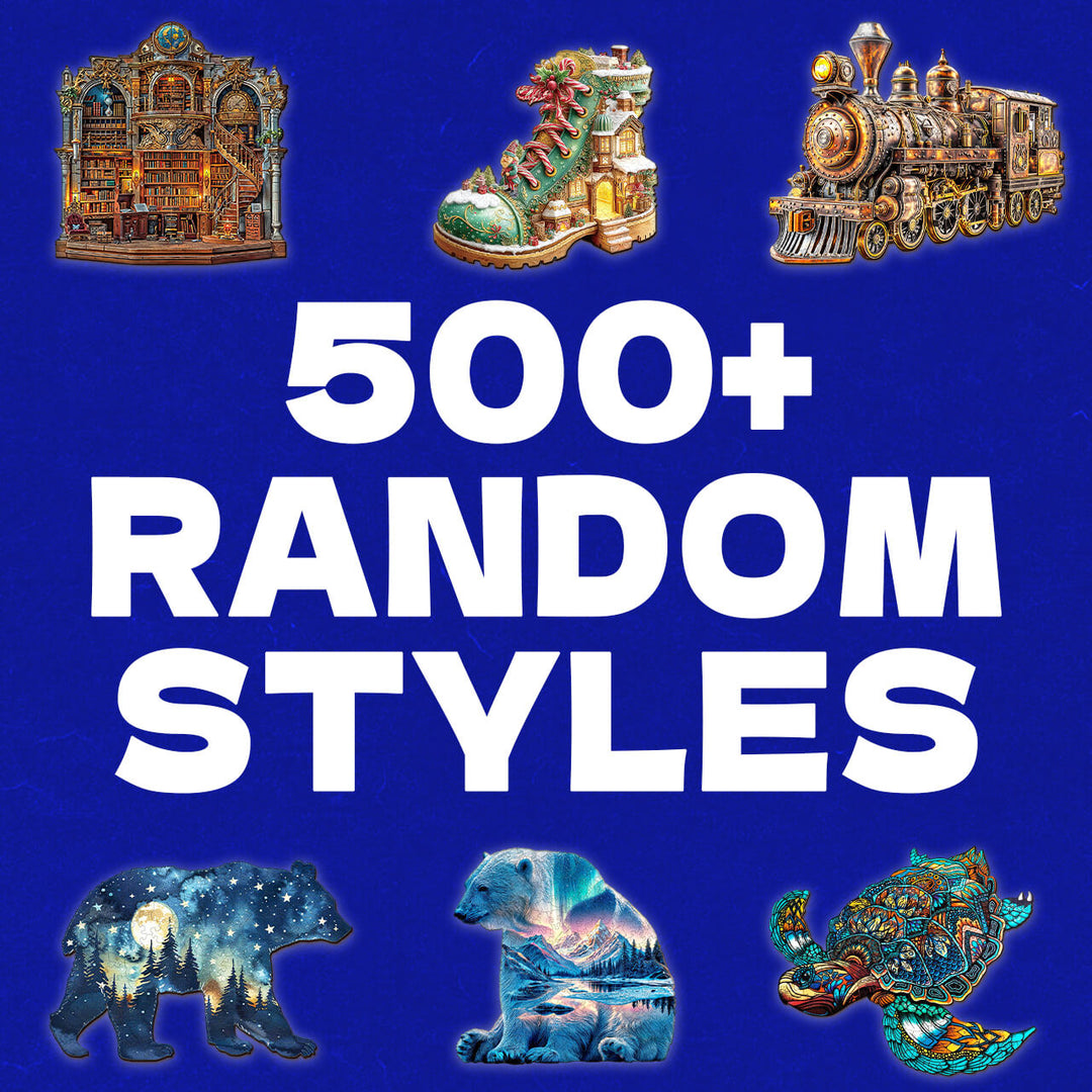 Random Different Styles of Wooden Puzzles