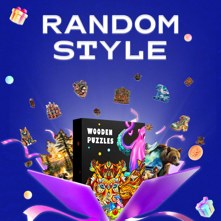Random Different Styles of Wooden Puzzles