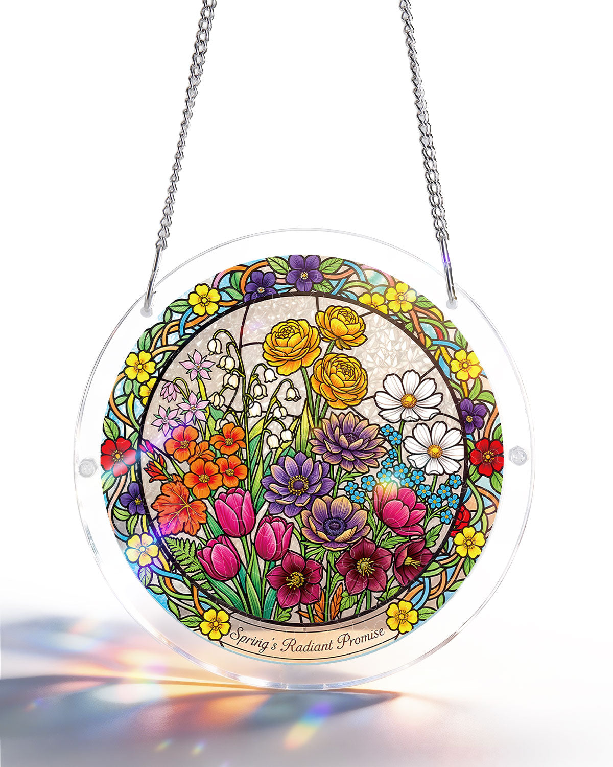 Attrape-soleil puzzle en acrylique - Promesse radieuse du printemps