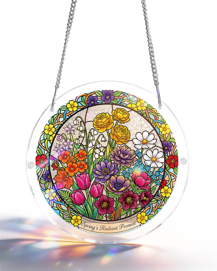 Acrylic Jigsaw Puzzle Suncatcher - Spring Blossoms