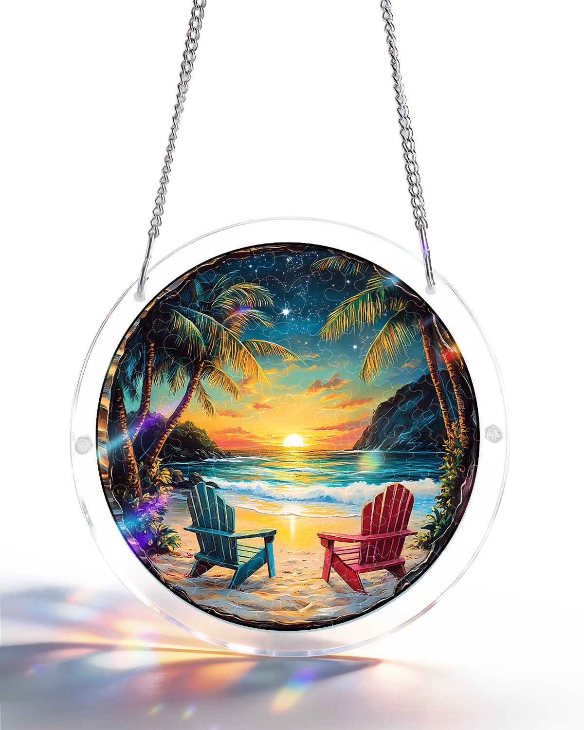 Attrape-soleil puzzle en acrylique - Rives enchantées