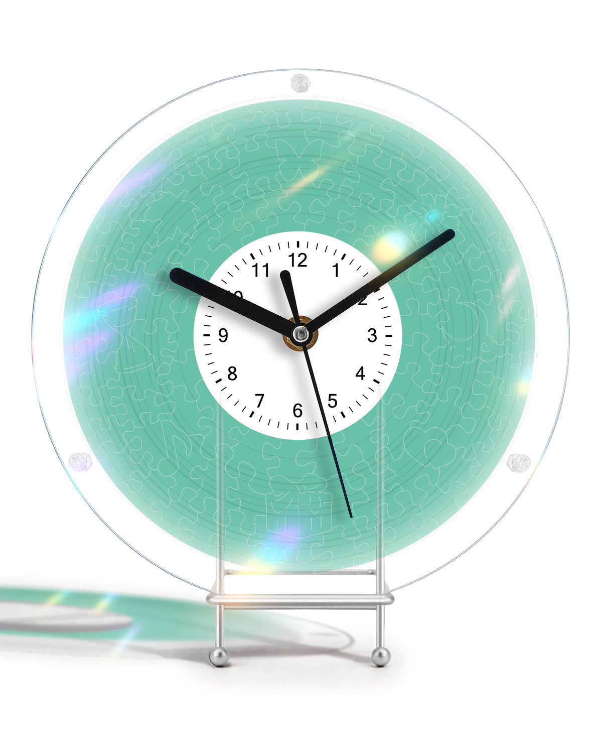 DIY Acrylpuzzle-Uhr Bausatz - Frisches Grün