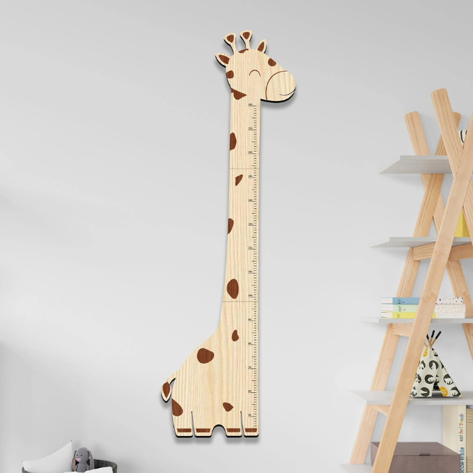 Personalized Wooden Giraffe Growth Chart Height Ruler