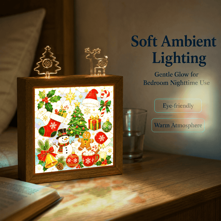 Acrylic Puzzle Night Light - Festive Snowman