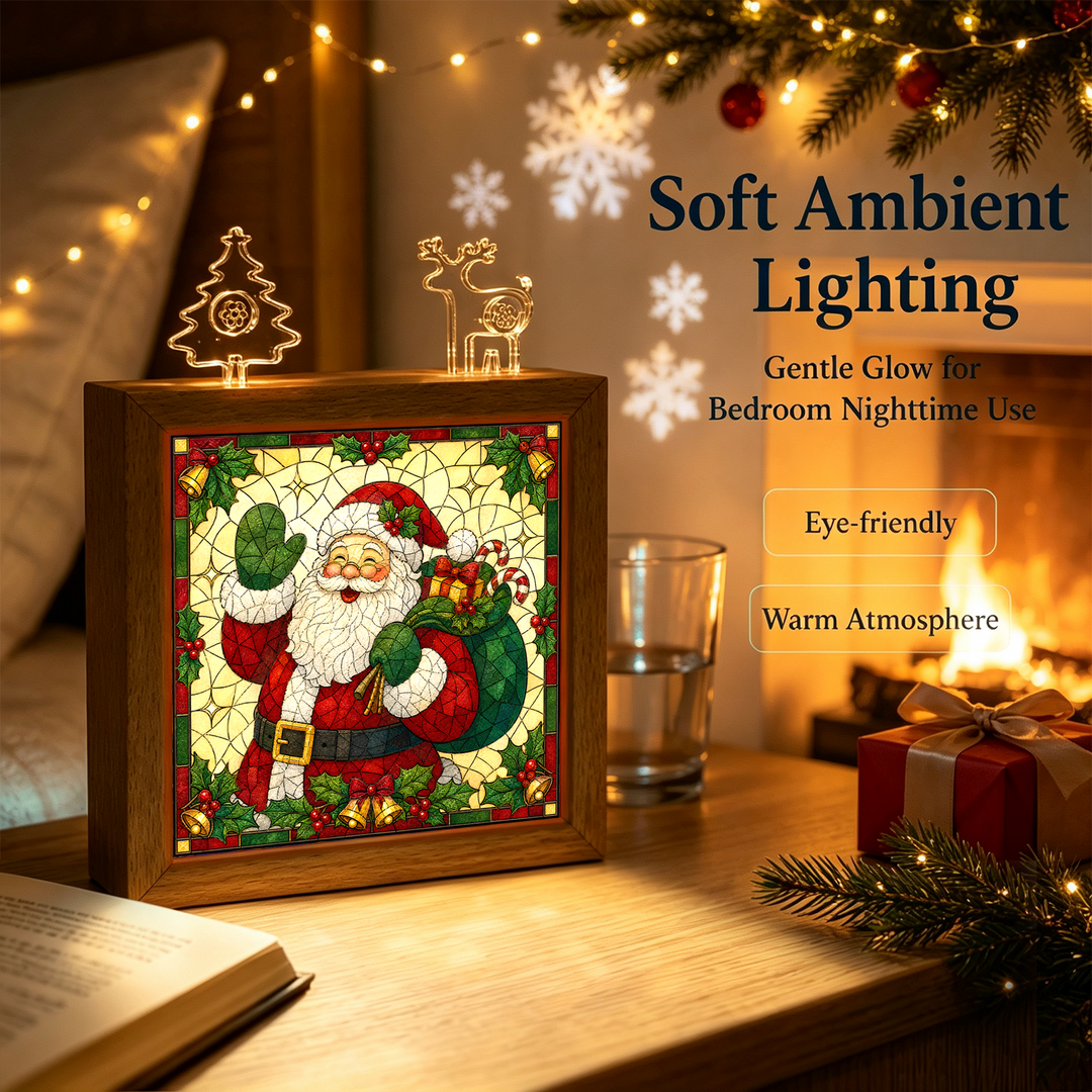 Acrylic Puzzle Night Light - Gift Giving Santa
