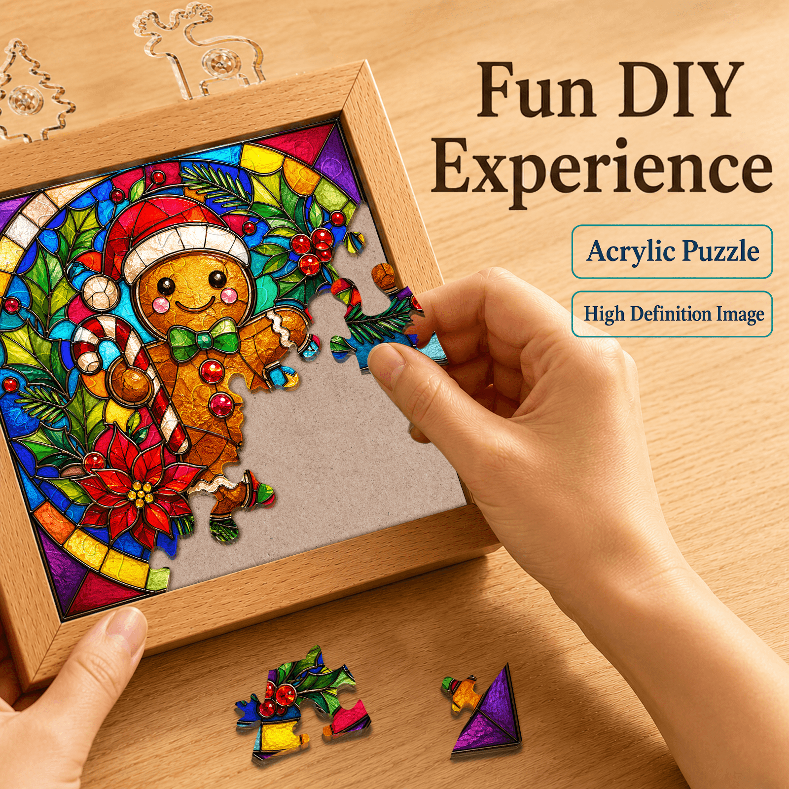 Acrylic Puzzle Night Light - Candy Baby