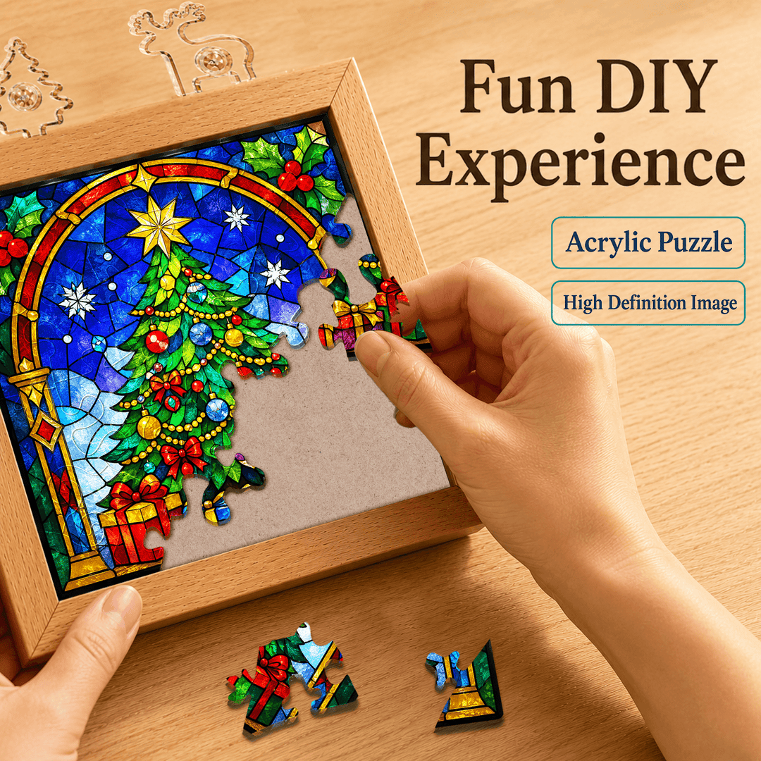 Acrylic Puzzle Night Light - Beautiful Christmas Tree