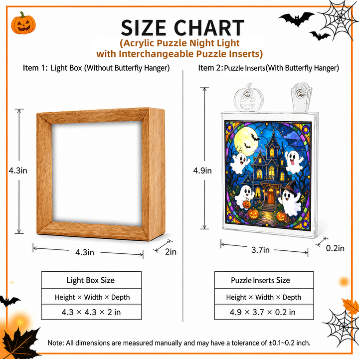 Acrylic Puzzle Night Light - Haunted House