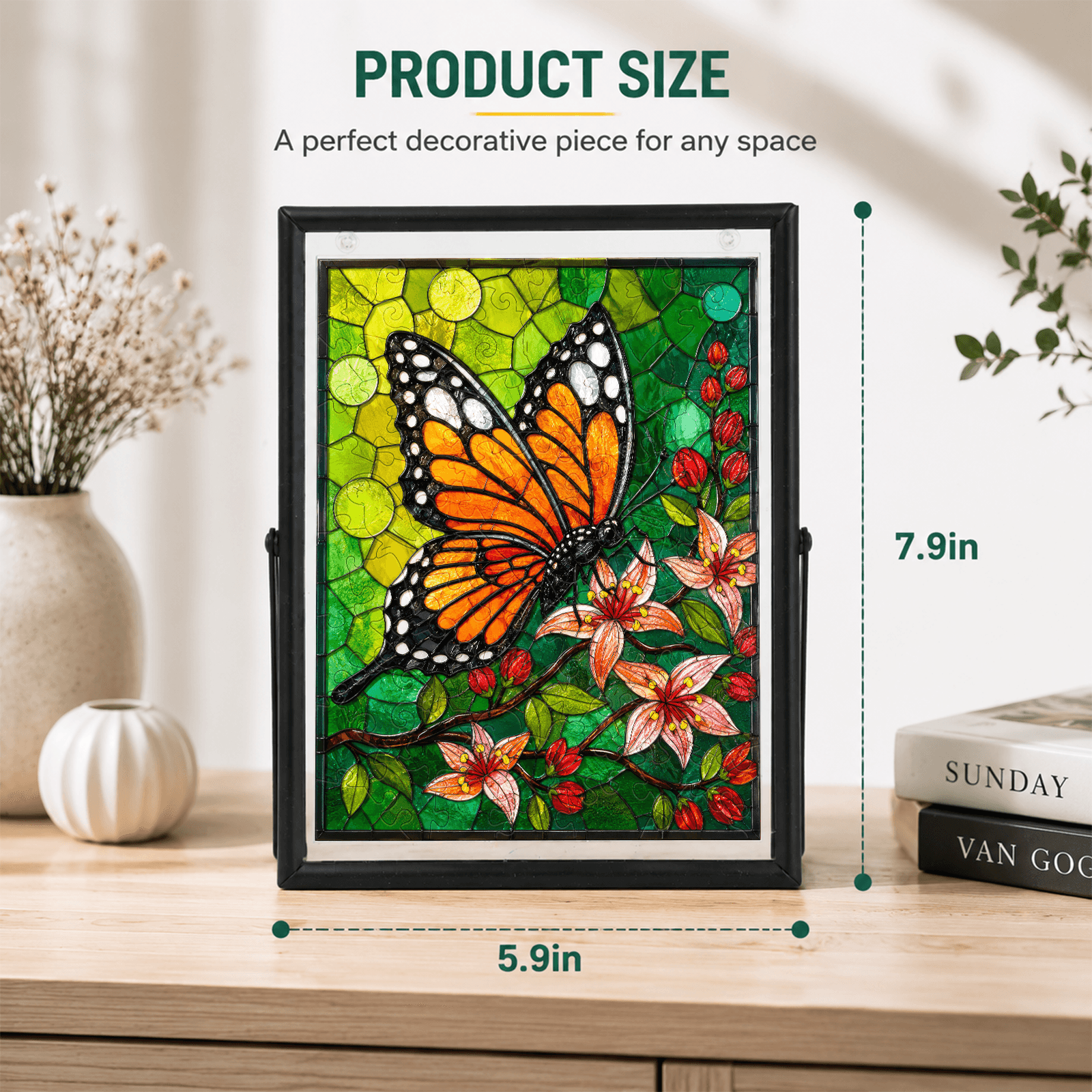 Acrylic Puzzle Art Piece - Golden Butterfly