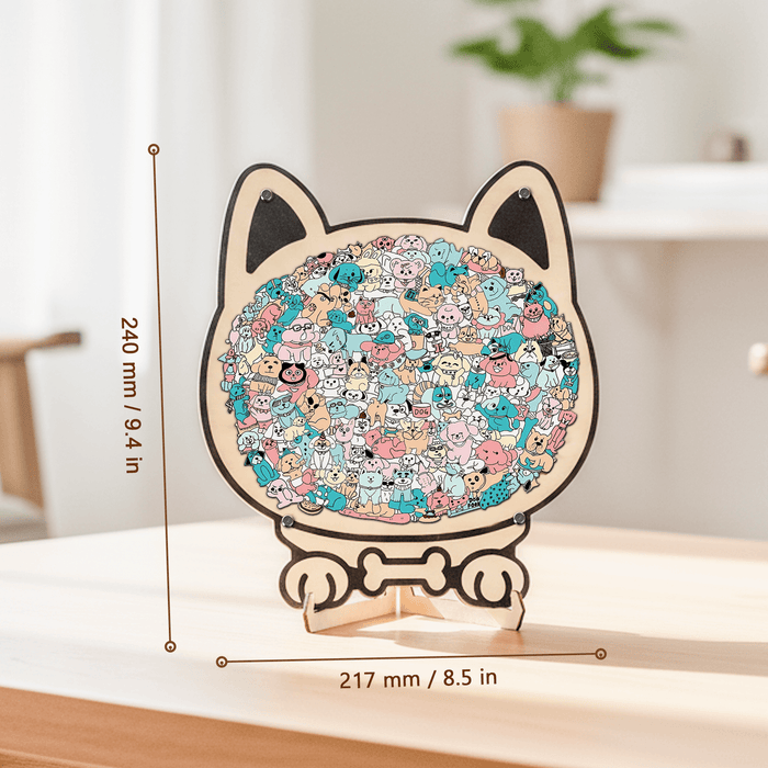 Morandi-Colored Lovely Dog Shaped Wooden Jigsaw Puzzle – Woodbests Morandi-Colored Lovely Dog Shaped Wooden Jigsaw Puzzle – Woodbests