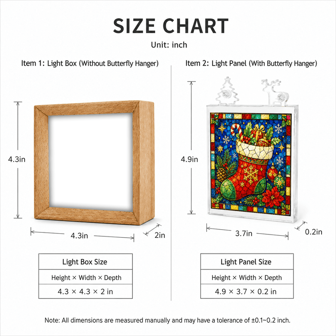 Acrylic Puzzle Night Light - Christmas Stocking for Gifts