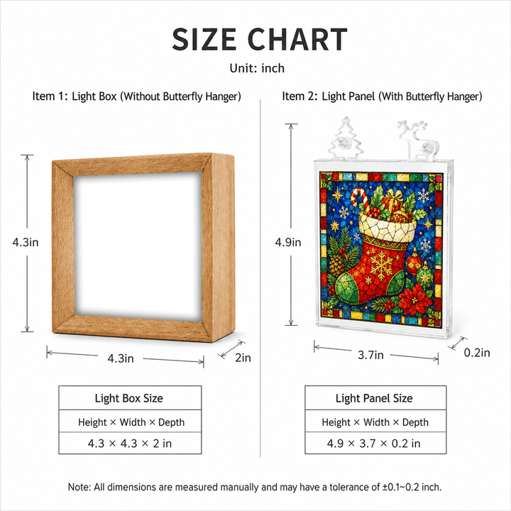 Acrylic Puzzle Night Light - Christmas Stocking for Gifts