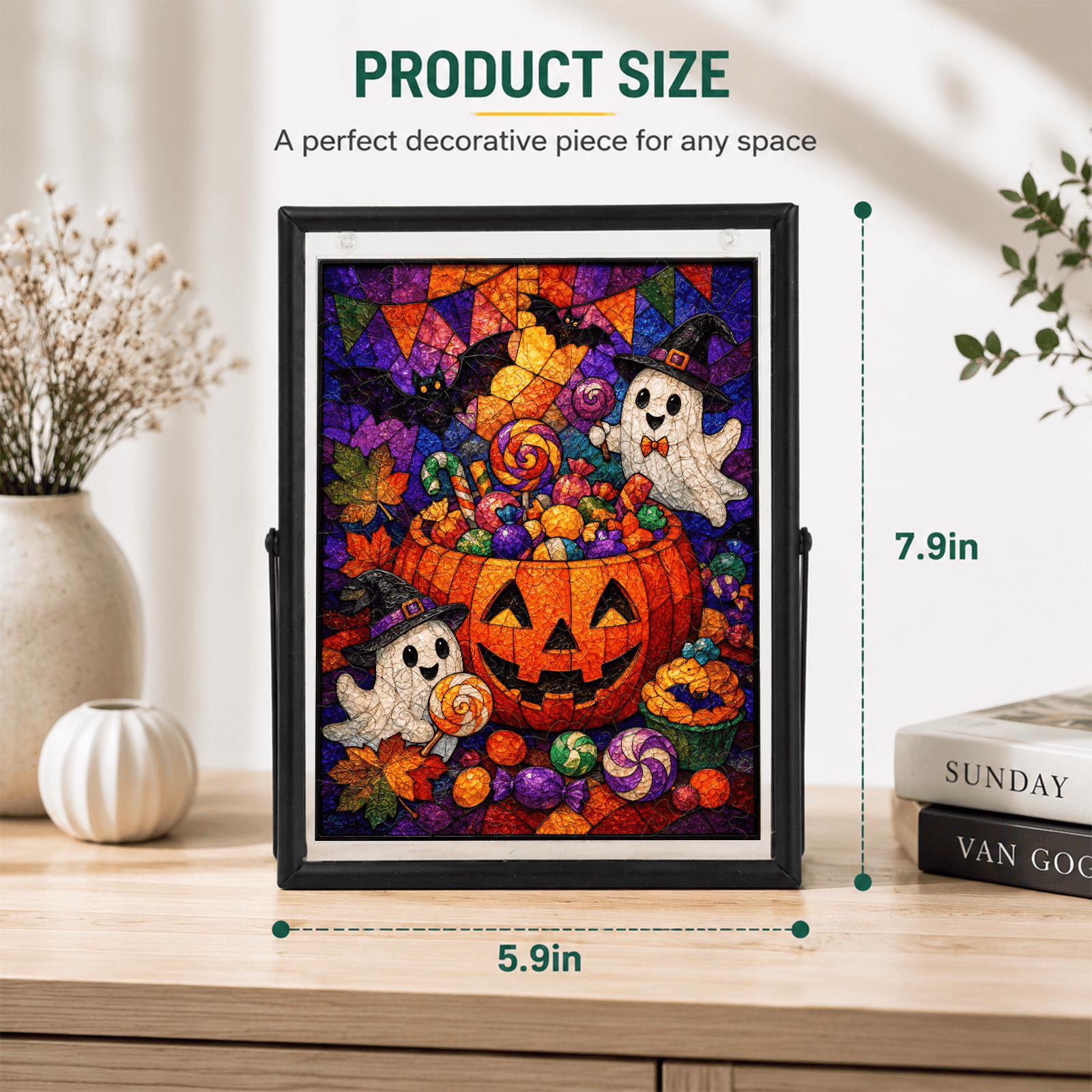 Acrylic Puzzle Art – Spooky Ghost Candy Halloween Night
