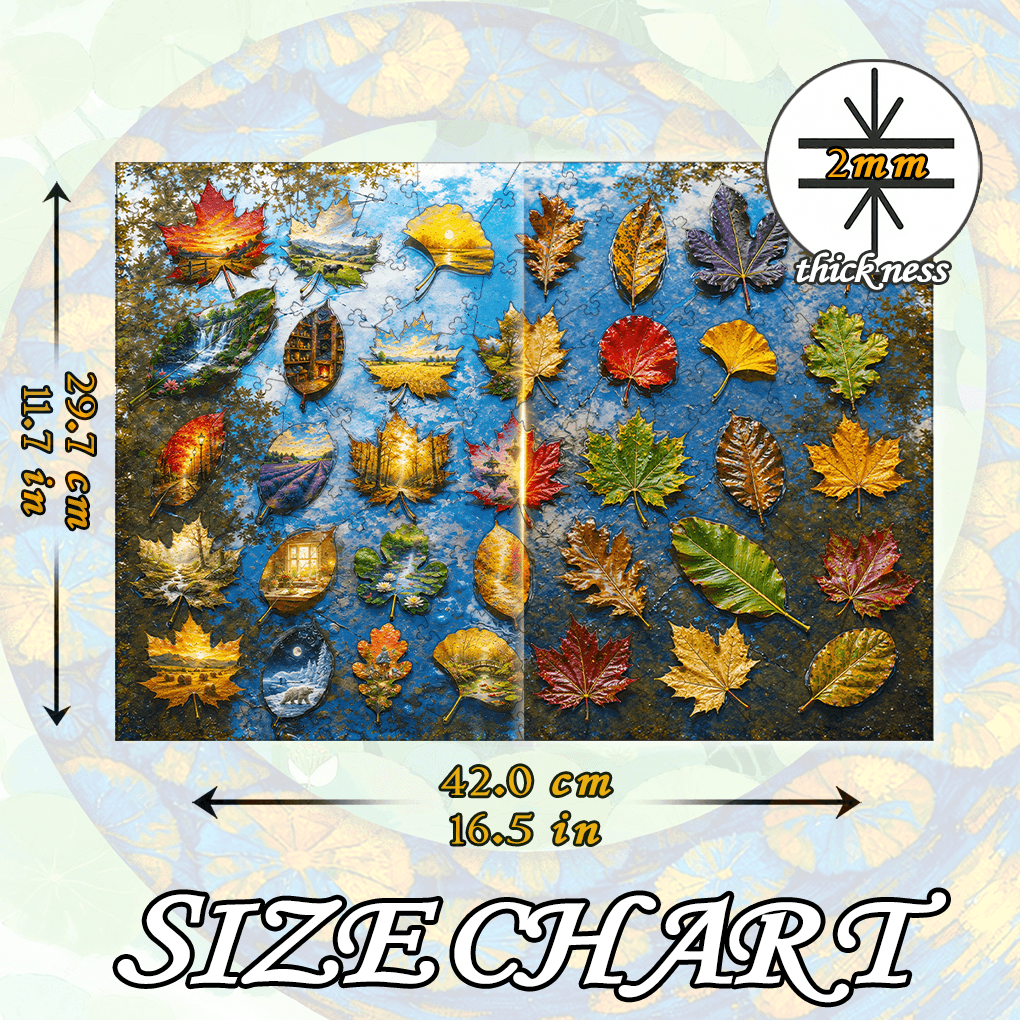 Wet Autumn Leaves - Morphing Lenticular Puzzle