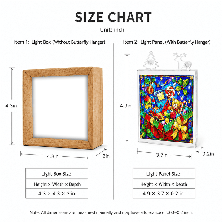 Acrylic Puzzle Night Light -Christmas Gift Box