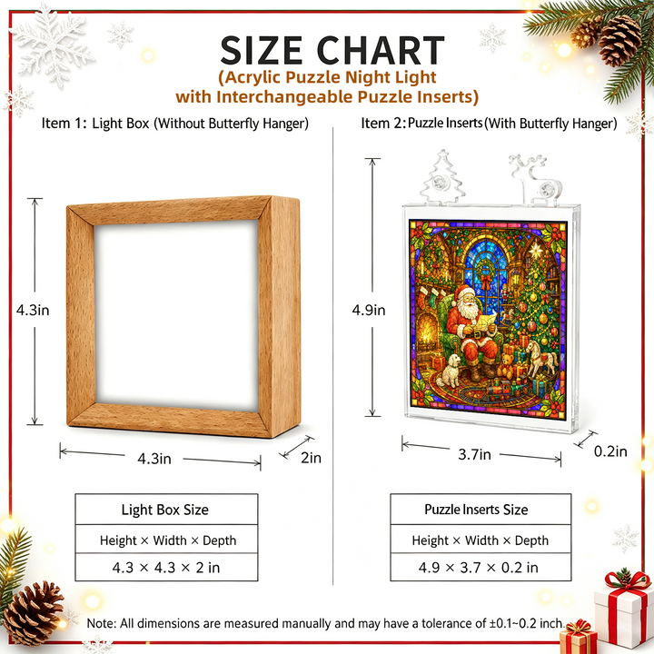 Acrylic Puzzle Night Light -Christmas Night Reading