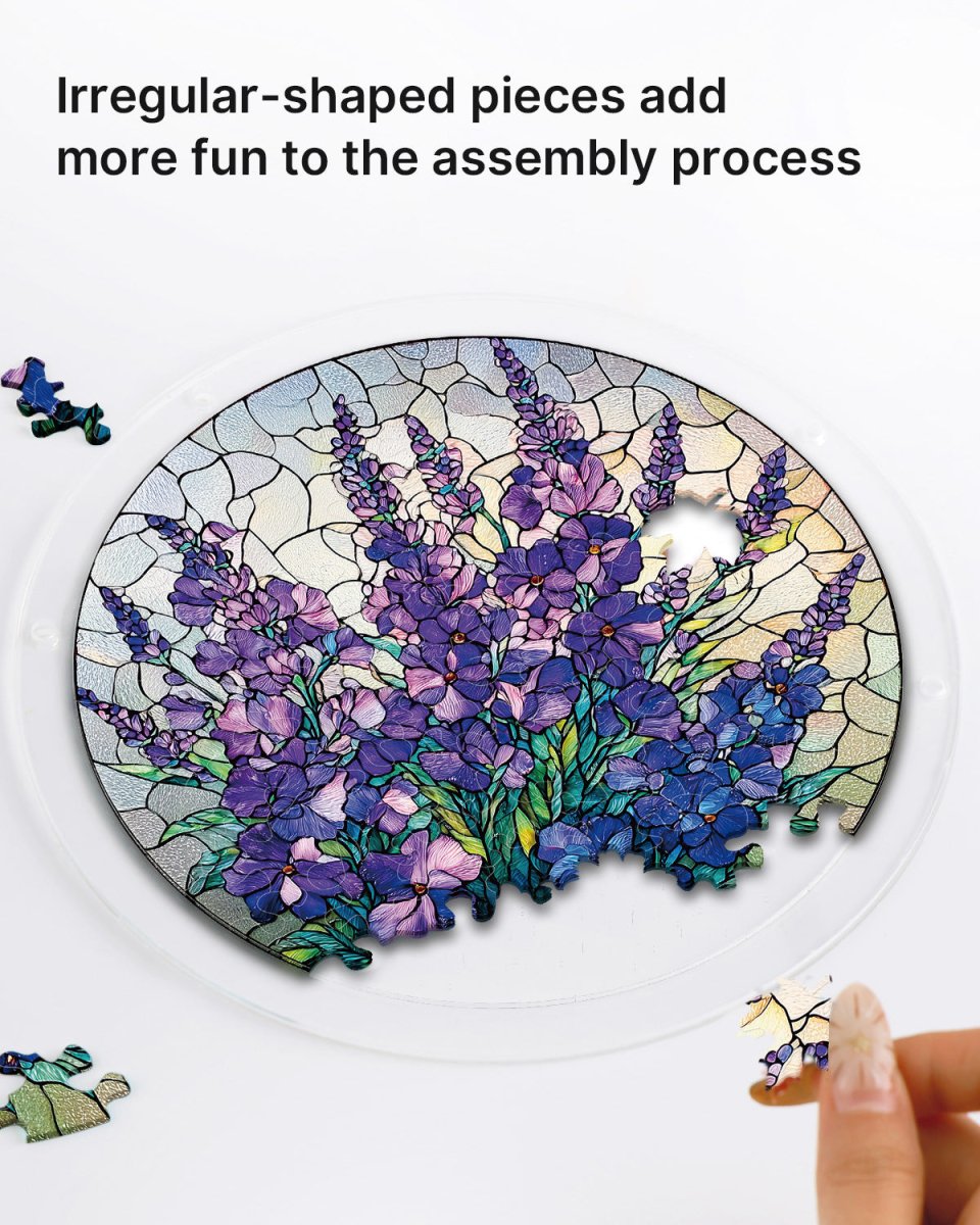 Attrape-soleil puzzle en acrylique - Grâce du jardin violet