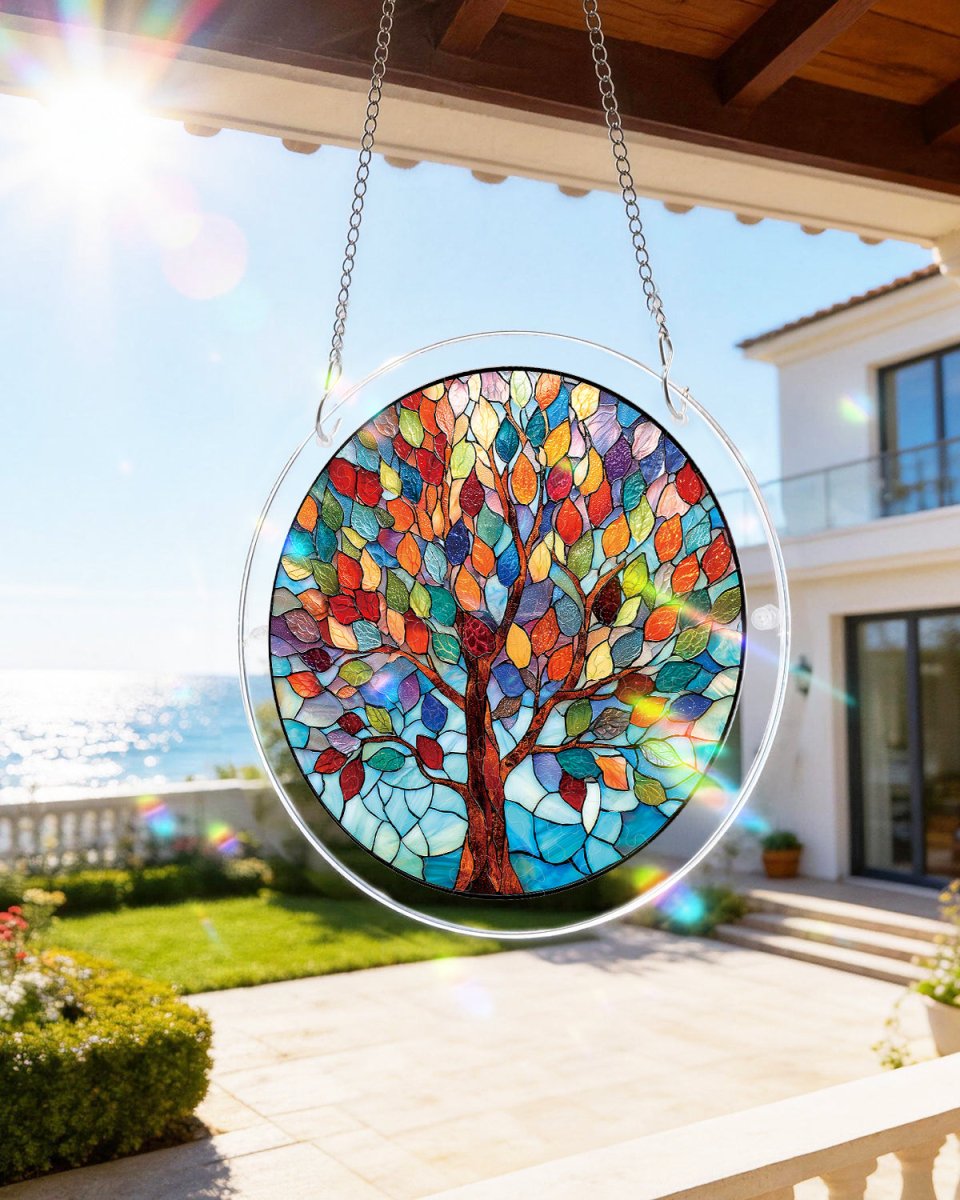 Puzzle Acrylique Attrape-Soleil - Arbre de Vie Vif