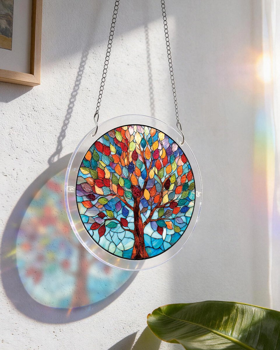 Puzzle Acrylique Attrape-Soleil - Arbre de Vie Vif