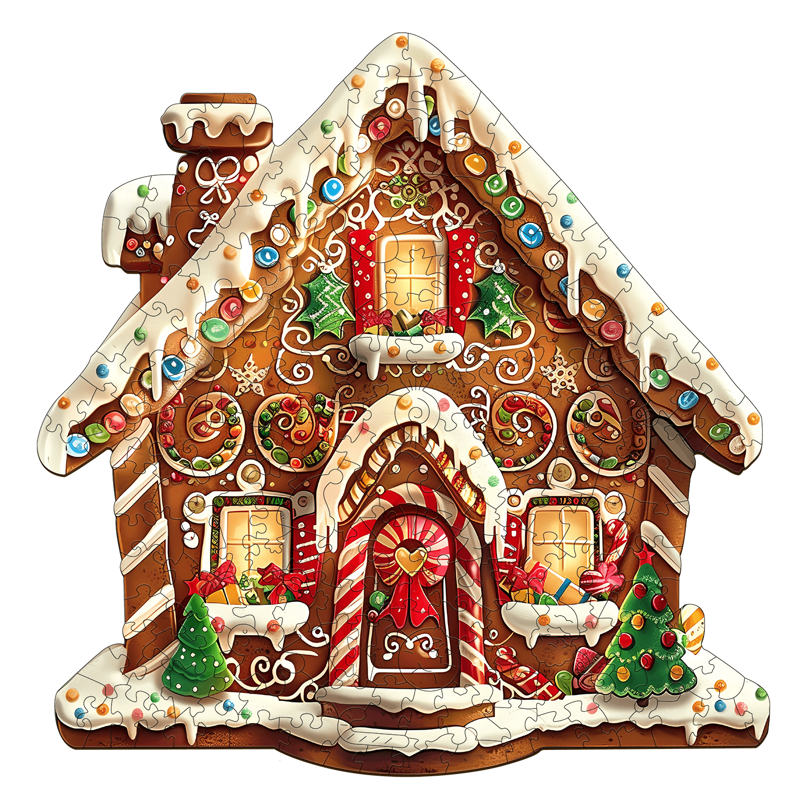 Christmas Gingerbread House-1 Wooden Jigsaw Puzzle - Woodbests